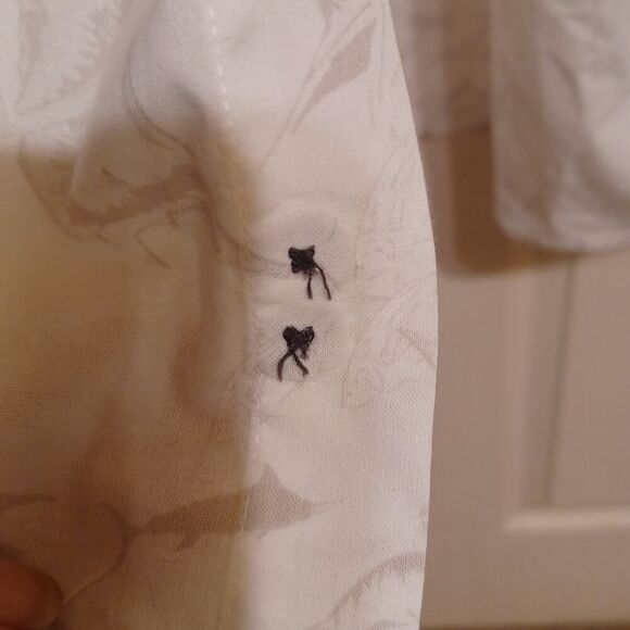 Cabela's mens White Button Down Sword Fish Shirt Pockets size XL - Picture 6 of 10